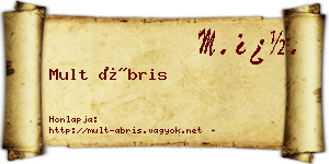 Mult Ábris névjegykártya